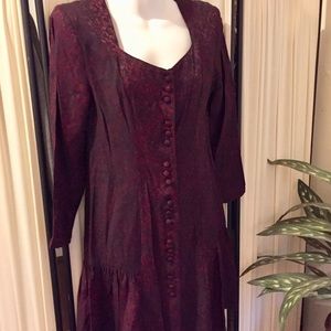 Vtg Carole Little Dress w/sweetheart Neckl…